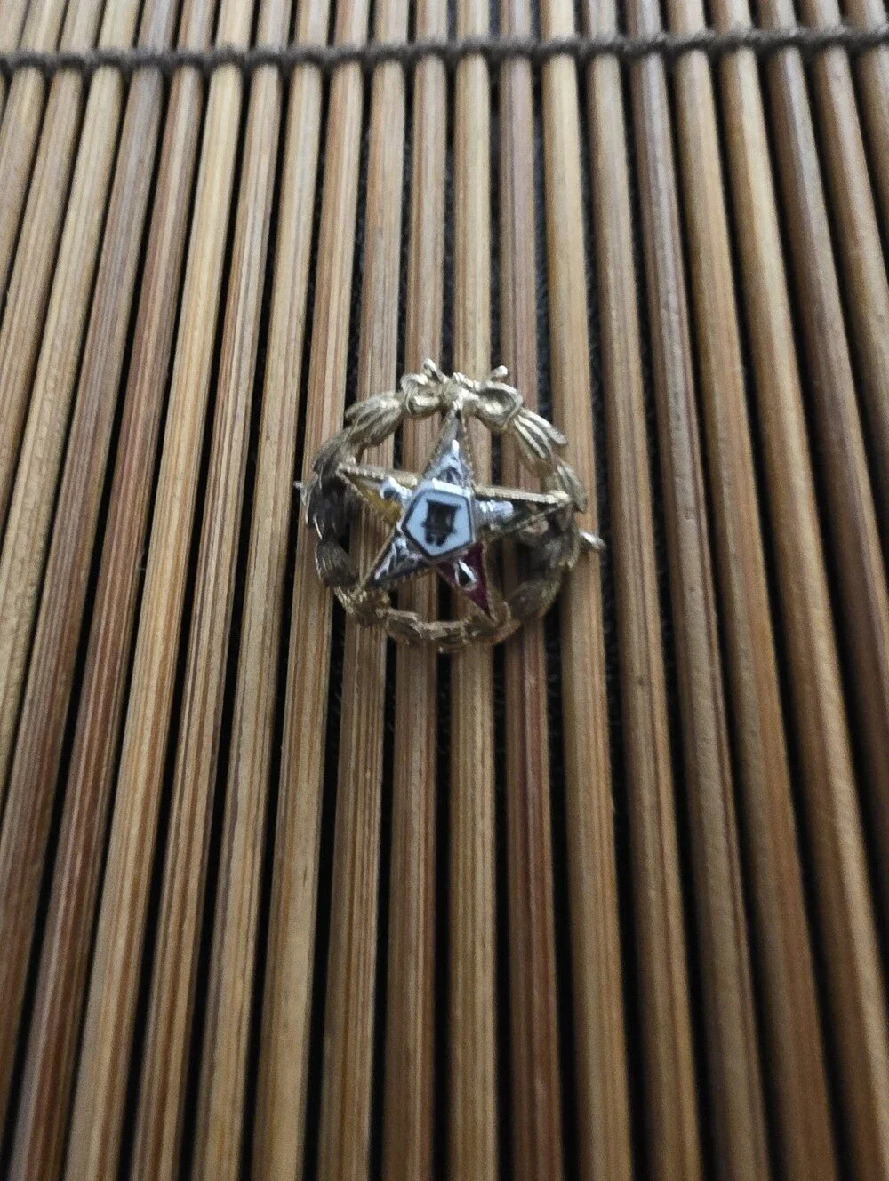 10k Eastern Star Yellow Gold Pin (Vintage)